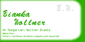 bianka wollner business card